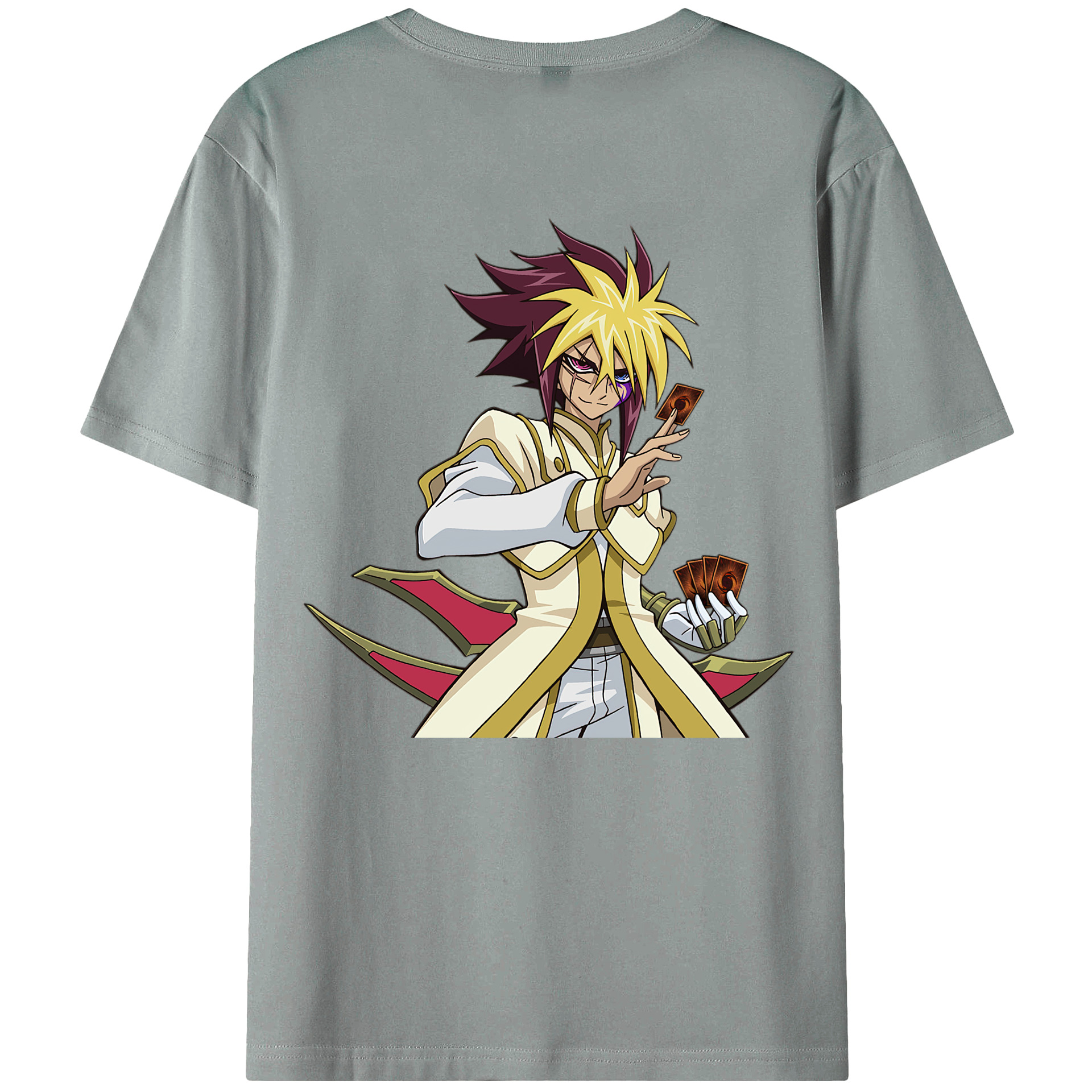 （画像用） 遊☆戯☆王 Yu-Gi-Oh! 綿100％ メンズ半袖Tシャツ（バックプリント） 通気性